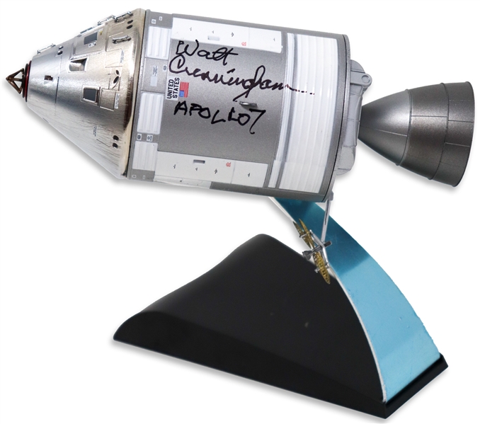 Walt Cunningham Signed Model for the Apollo 7 Command and Service Module